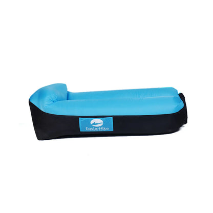 Outdoor Lazy Inflatable Sofa Foldable Portable Air Sofa with Pillow Beach Field Park and Family Courtyard Air Bed