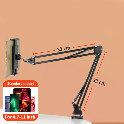 Tablet Holder for Bed with 90cm Metal Arm 360° Rotating Bed Tablet Mount Stand For iPad Stand 4.5~11 Inch Phone Tablet Bracket