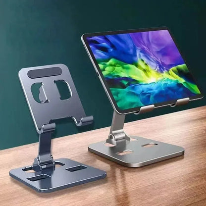 Universal Aluminum Alloy Phone Tablet Holder for iPad Adjustable Flexible Folding Lazy Desktop Live Mobile Phone Stand Mount