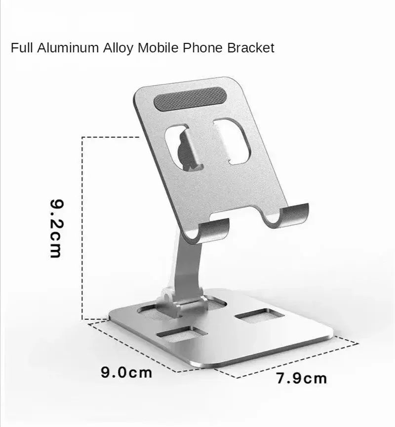 Universal Aluminum Alloy Phone Tablet Holder for iPad Adjustable Flexible Folding Lazy Desktop Live Mobile Phone Stand Mount