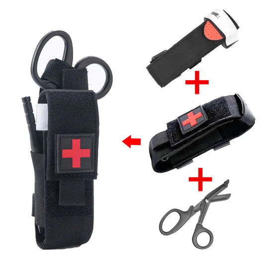 Tactical Military First Aid Kit Tourniquet Molle Survival Set Pouch Nursing Holder Medical Gear Scissors Bag Outdoor Equipment