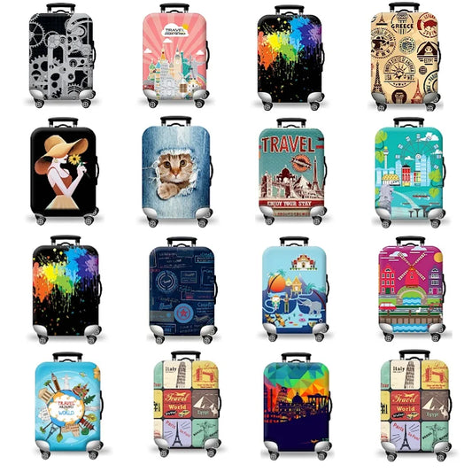 Luggage Cover Stretch Fabric Suitcase Protector Baggage Dust Case Cover Suitable for18-32 Inch Suitcase Case Travel Organizer