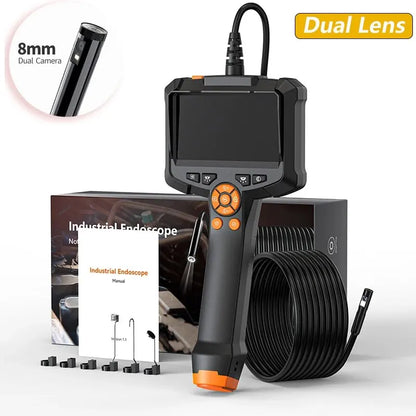 Industrial Endoscope Camera 4.3inch IPS Screen IP67 Waterproof HD1080P 8mm Lens Pipe Sewer Inspection Camera Borescope For Car