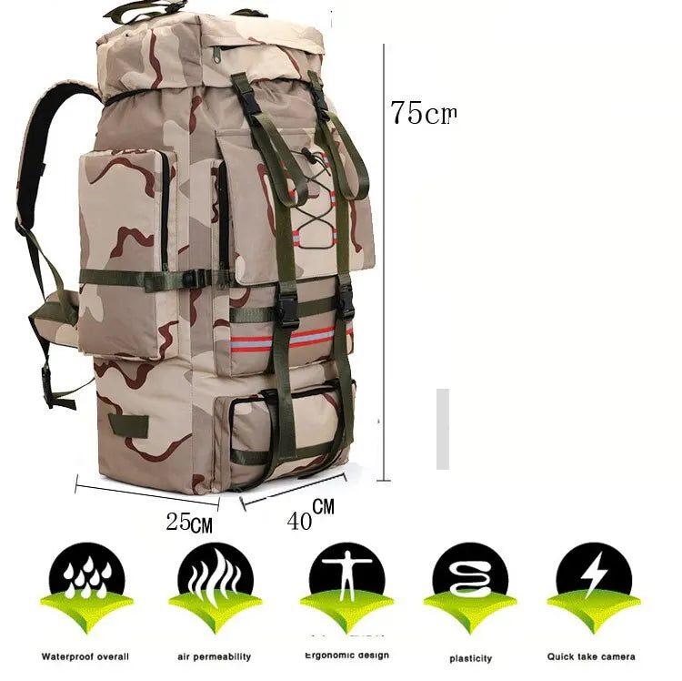 New 130L Outdoor Extra Large Backpack Travel Bag Tent Camping Rescue Super Capacity Luggage Backpack for men and women