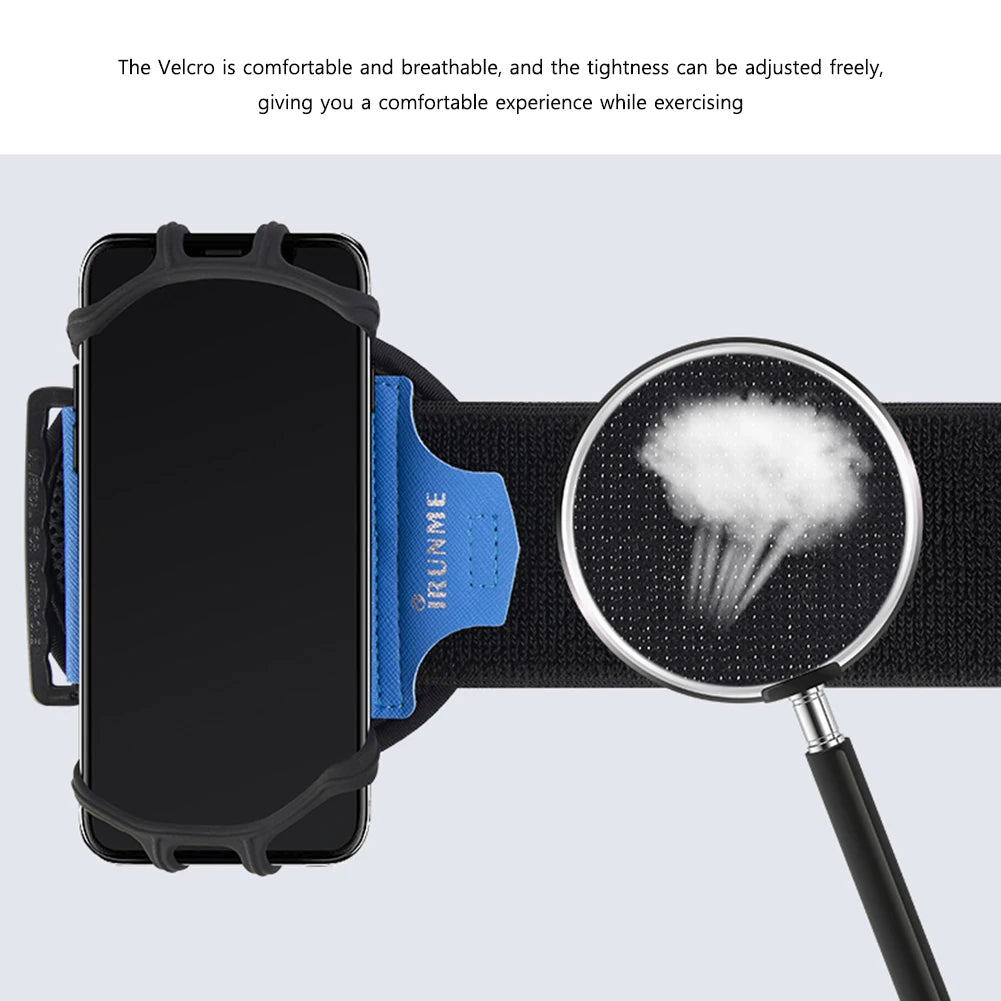 Outdoor Sports Wristband 360°Rotatable Phone Holder Fit 4.5-7’ for iPhone Samsung Huawei Removable Armband Cell Holder Arm Bag ﻿