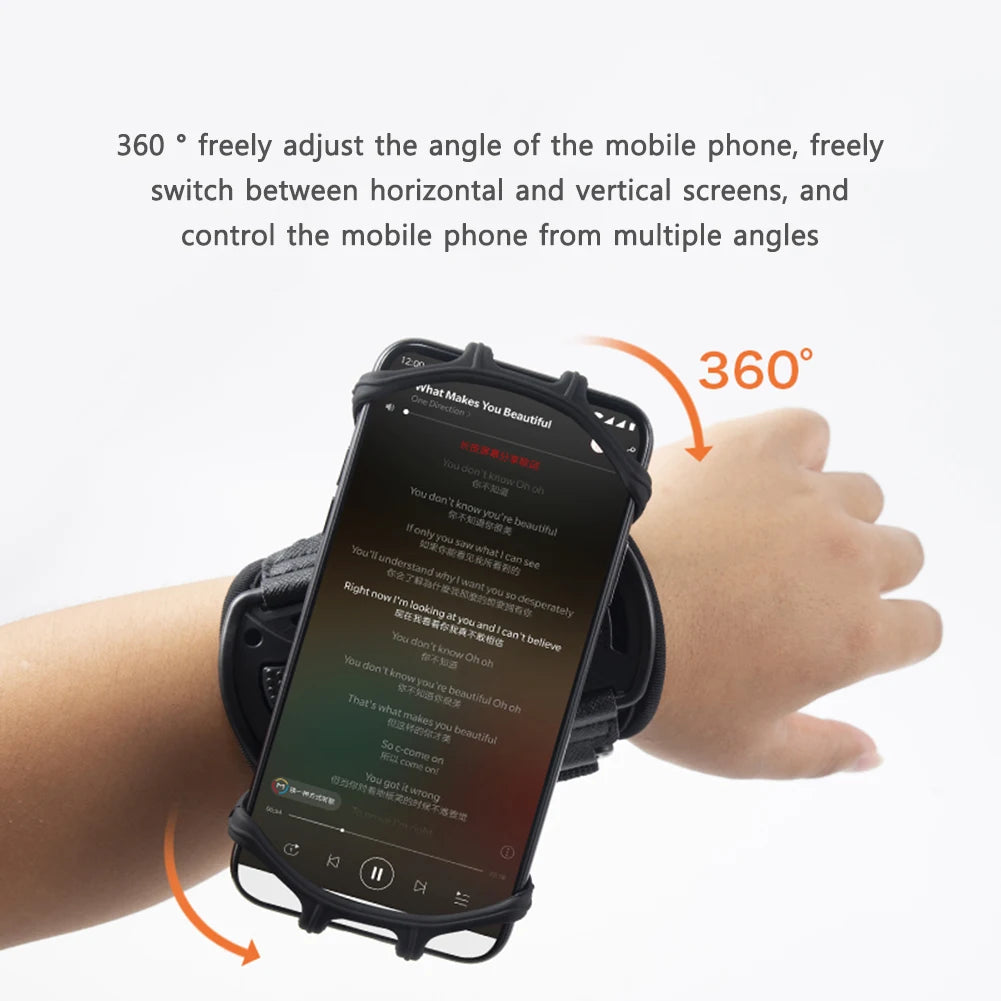 Outdoor Sports Wristband 360°Rotatable Phone Holder Fit 4.5-7’ for iPhone Samsung Huawei Removable Armband Cell Holder Arm Bag ﻿